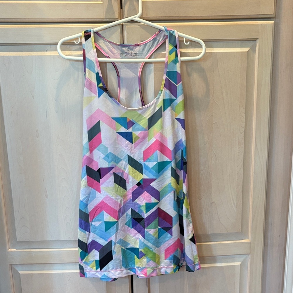 Xersion Geometric Print Tank Top Women’s XL Multicolor Athletic Workout